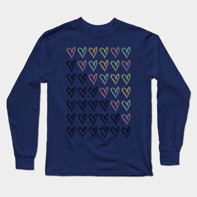 Hearts Long Sleeve T-Shirt by William Henry Design